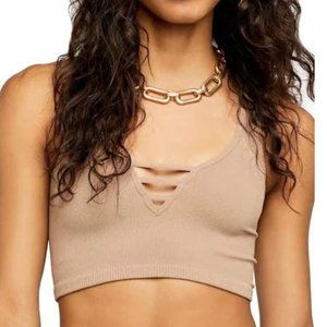 Free People Strapped In Ribbed Brami Nude Size XS/S (Fits 0-6)